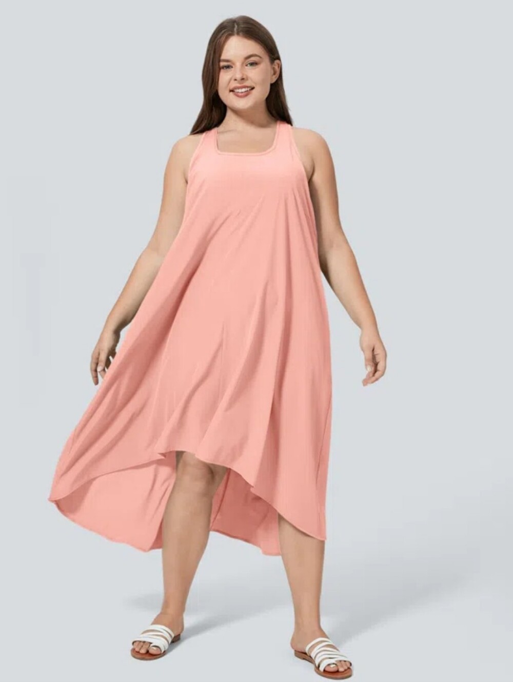 Halara Breezeful™ RacerPocket High Low Flowy Midi Quick Dry Casual L Large